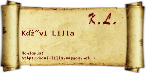 Kövi Lilla névjegykártya